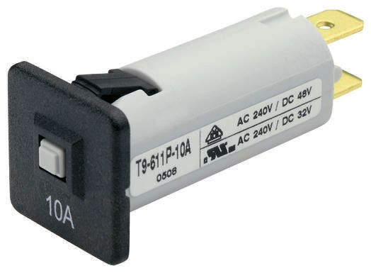 Schurter Thermal Magnetic Circuit Breaker -  Single Pole 240 V ac, 32V dc Voltage Rating, 8A Current Rating