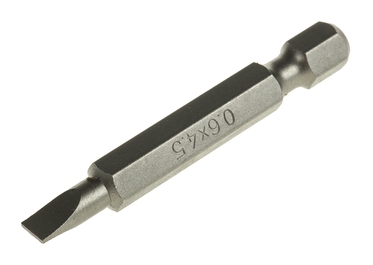 RS PRO Slotted Screwdriver Bit, SL4.5 Tip