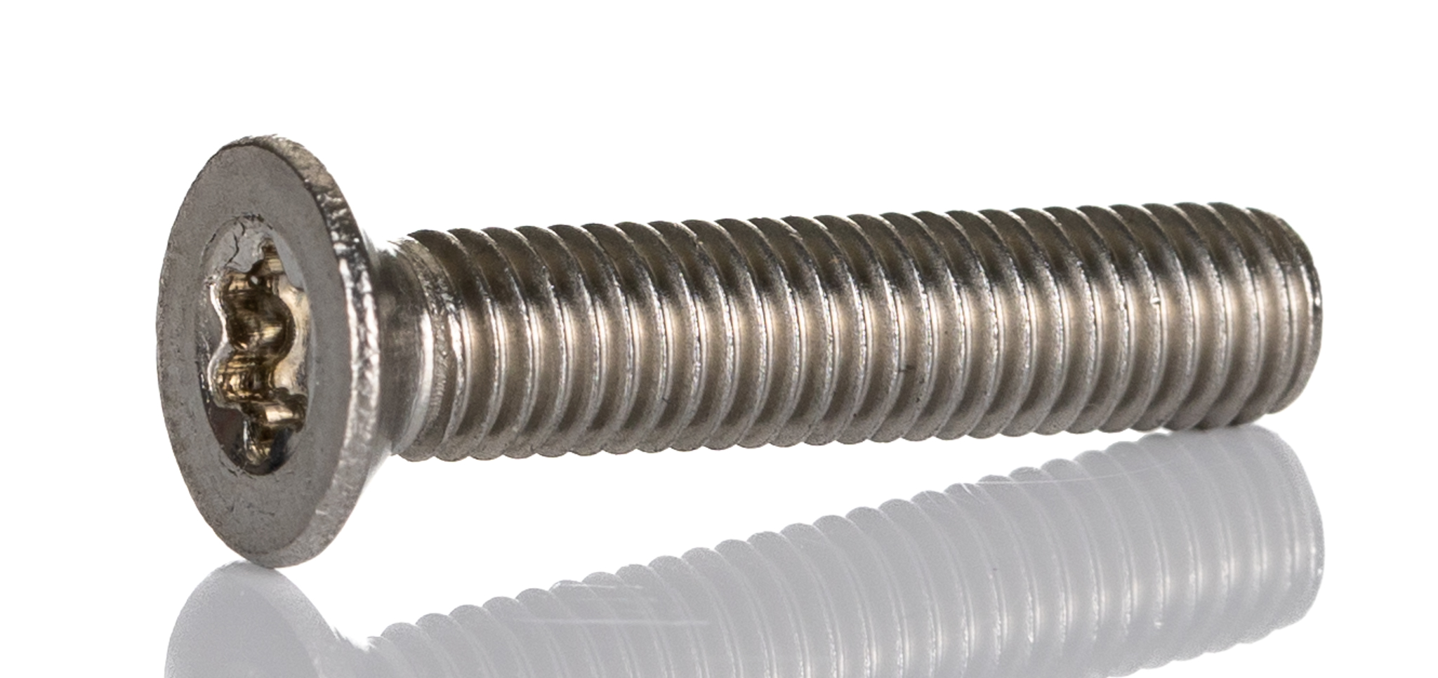 RS PRO Hexalobular Recess M5 Countersunk A2 304 Stainless Steel Machine Screw ISO 14583 M5 x 25mm