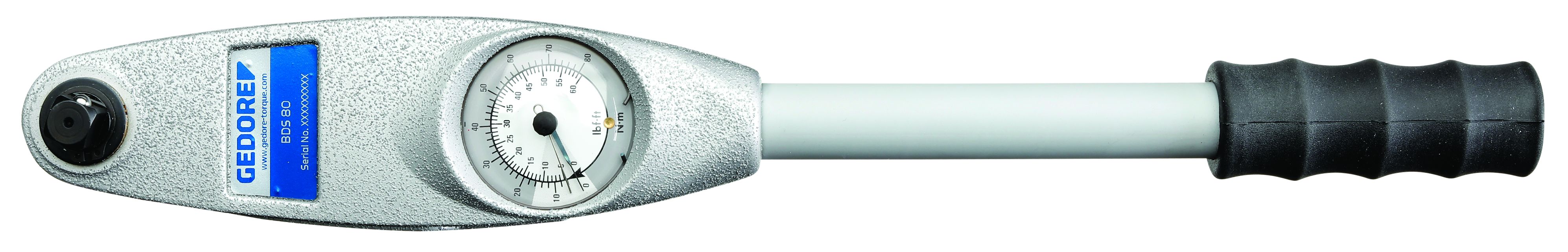 RS PRO Dial Torque Wrench, 40 → 200Nm, 1/2 in Drive, Square Drive
