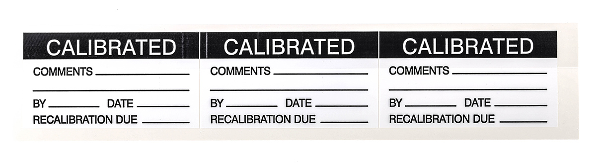 RS PRO Adhesive Pre-Printed Adhesive Label-Calibrated-. Quantity: 30