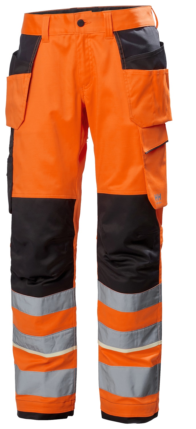 Helly Hansen Hi Vis Black, Green, Yellow, White Hi Vis Trouser Hi-Vis 112 cm 112 cm Leg Length 81cm