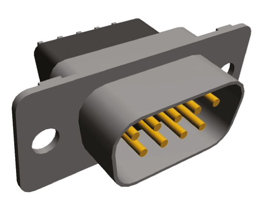 TE Connectivity Amplimite HD-20 9 Way Through Hole D-sub Connector Plug, 2.743mm Pitch, with 3.05 mounting hole