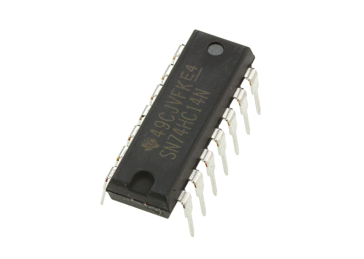 Texas Instruments SN74HC14N Hex Schmitt Trigger Inverter, 14-Pin PDIP