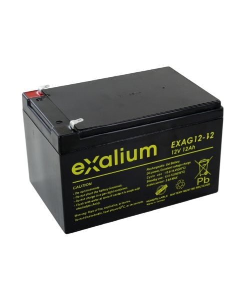 Exalium 12V F2 Lead Acid Battery, 12Ah