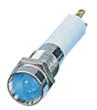 CML Innovative Technologies Blue Panel Mount Indicator, 24V, 8mm Mounting Hole Size, Solder Tab Termination, IP67