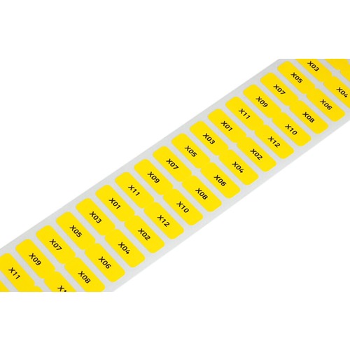 WAGO 210 Self Adhesive Cable Label, White, Pre-printed "Plain", for Terminal Block Accessories, 210-807