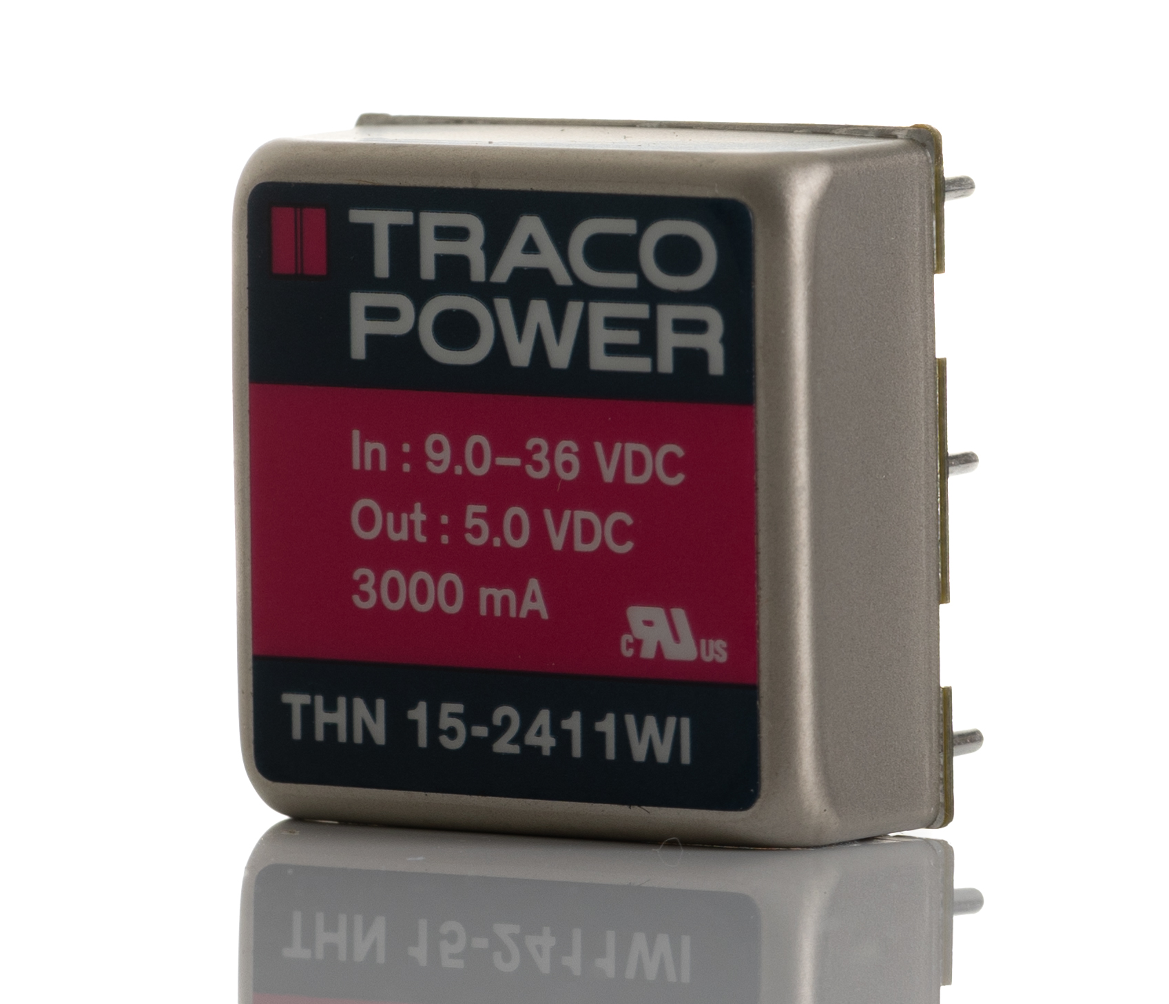 TRACOPOWER THN 15WI DC-DC Converter, 5V dc/ 3A Output, 9 → 36 V dc Input, 15W, Through Hole, +85°C Max Temp