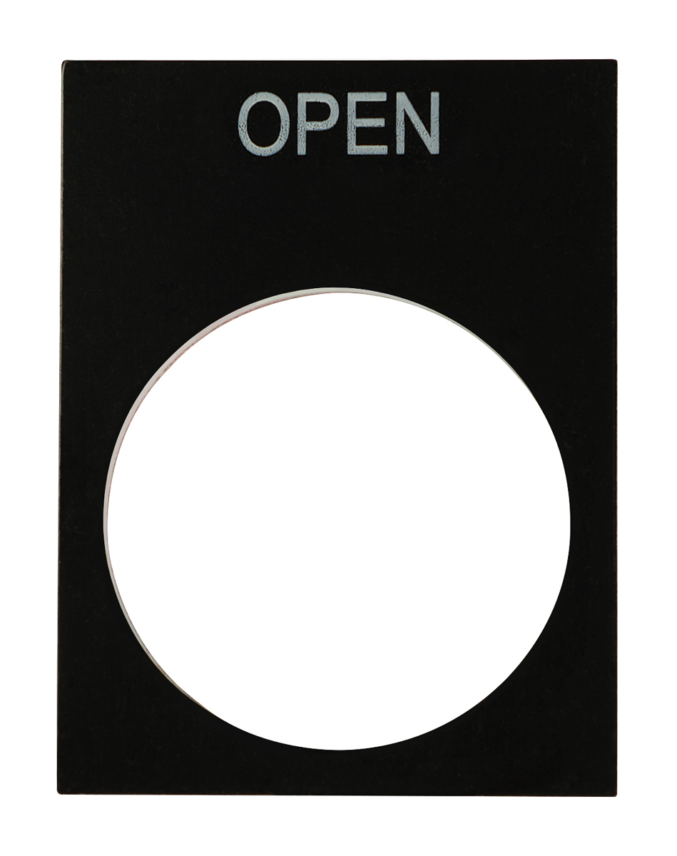 RS PRO Legend Plate for Use with Ptec Push Button, Open