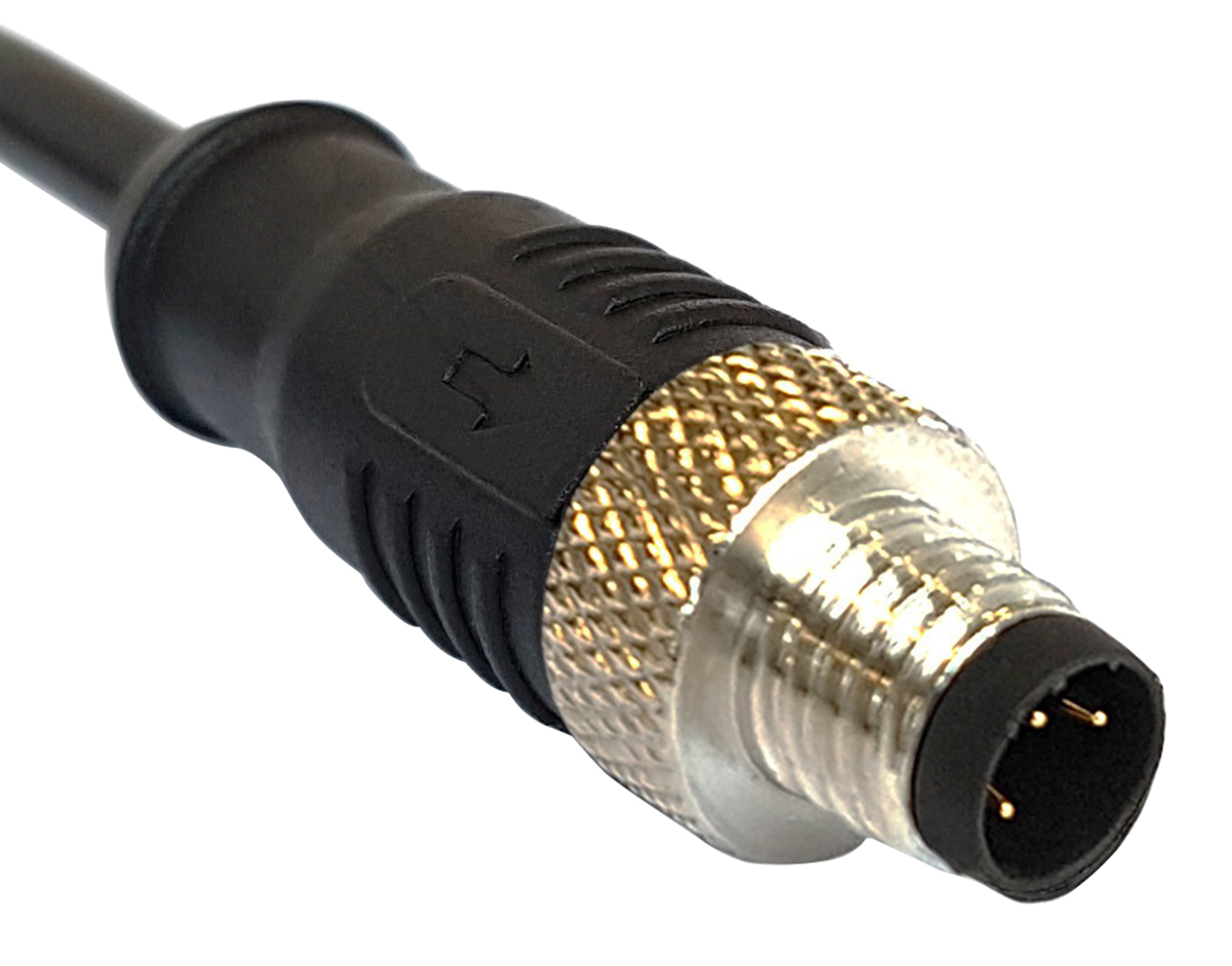 Bulgin Male 8 way M12 to Unterminated 3 way Free End Sensor Actuator Cable, 1 m