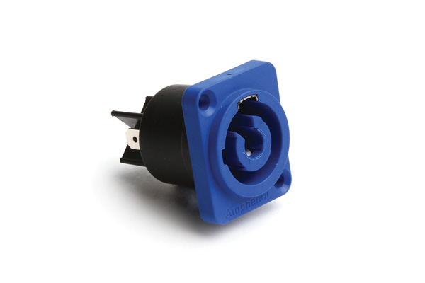 Amphenol Industrial, HP IP54 Blue Panel Mount 3P Power Connector Plug, Rated At 25A, 250 V No