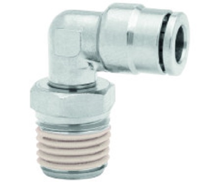 Norgren PNEUFIT 10 Series Straight Threaded Adaptor, R 1/2 Male to Push In 14 mm, Threaded-to-Tube Connection Style