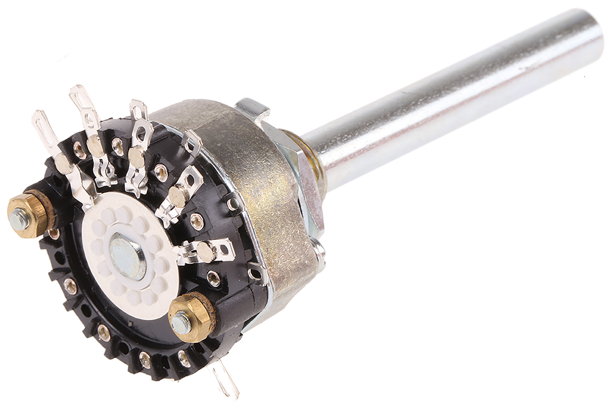 Lorlin, 4 Position 3PST Rotary Switch, 1 A @ 12 V, Solder