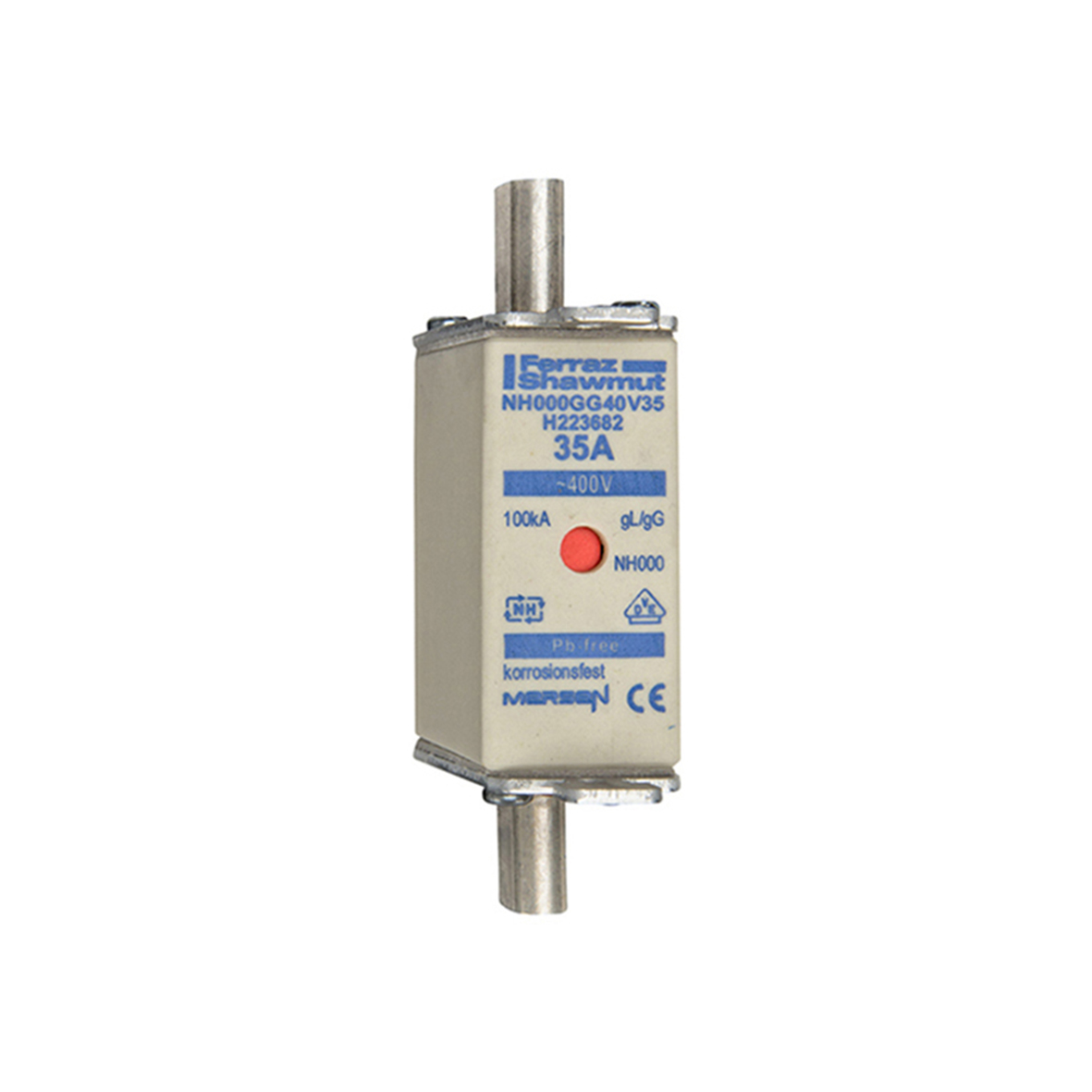 Mersen 35A NH Fuse, NH000, 400V ac