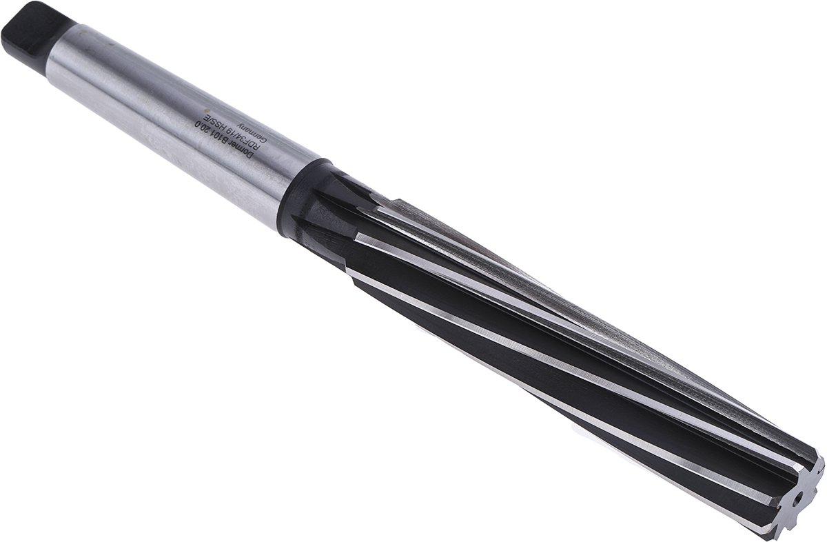Dormer Morse Taper Shank Reamer Bit, 20mm Diameter, Spiral Flute, 200 mm Overall
