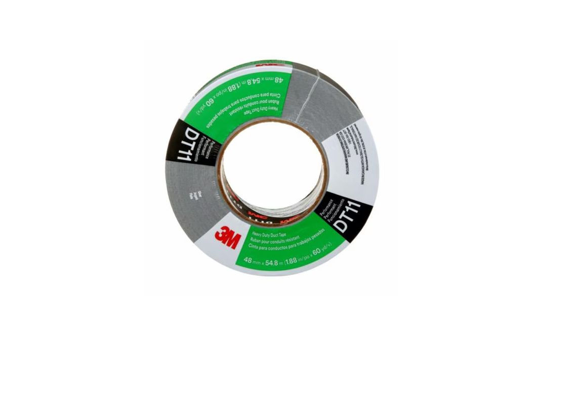 3M Heavy Duty Duct Tape DT11 DT11 Duct Tape, 54.8m x 48mm, Silver, Rubber Finish