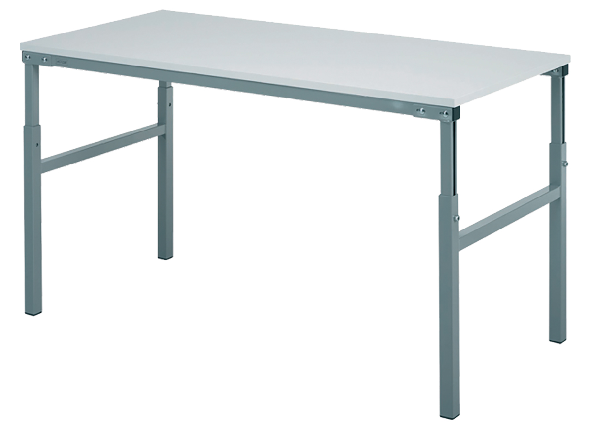 RS PRO Workbench, 300kg Max Load, Adjustable Height, 650 → 900mm x 1800mm x 700mm