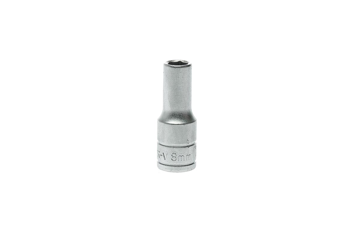 Teng Tools 3/8 in Drive 8mm Deep Socket, 6 point, 45.5 mm Overall Length