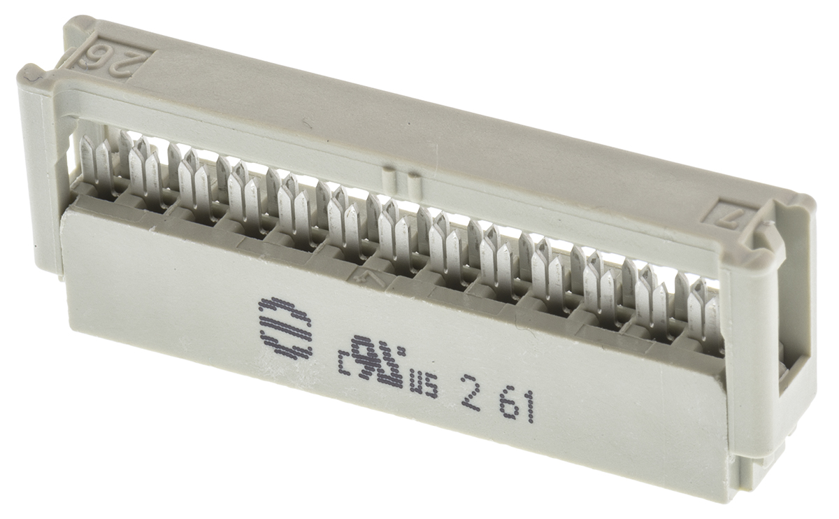 HARTING 26-Way IDC Connector Socket for Cable Mount, 2-Row