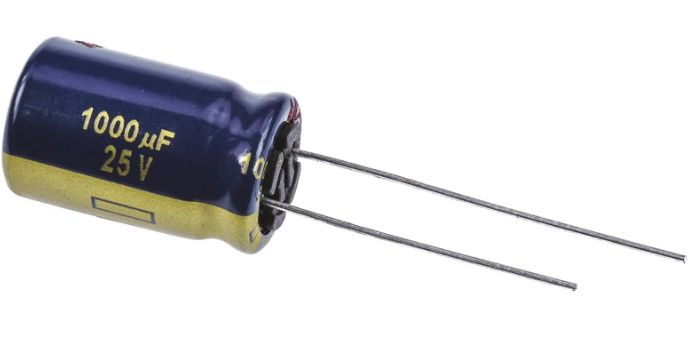 Panasonic 1000μF Aluminium Electrolytic Capacitor 50V dc, Radial, Through Hole - EEUFC1H102B