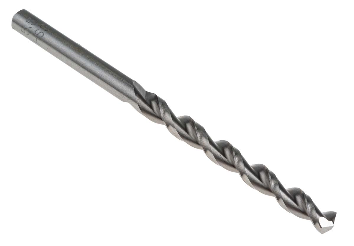 RS PRO HSS Twist Drill Bit, 5.5mm Diameter, 93mm Overall