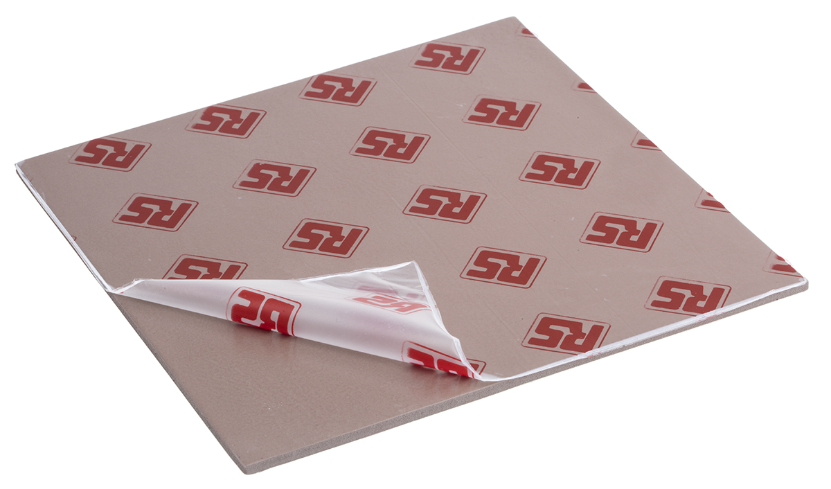 RS PRO Self-Adhesive Thermal Interface Sheet, 3mm Thick, 4W/m·K, 150 x 150mm