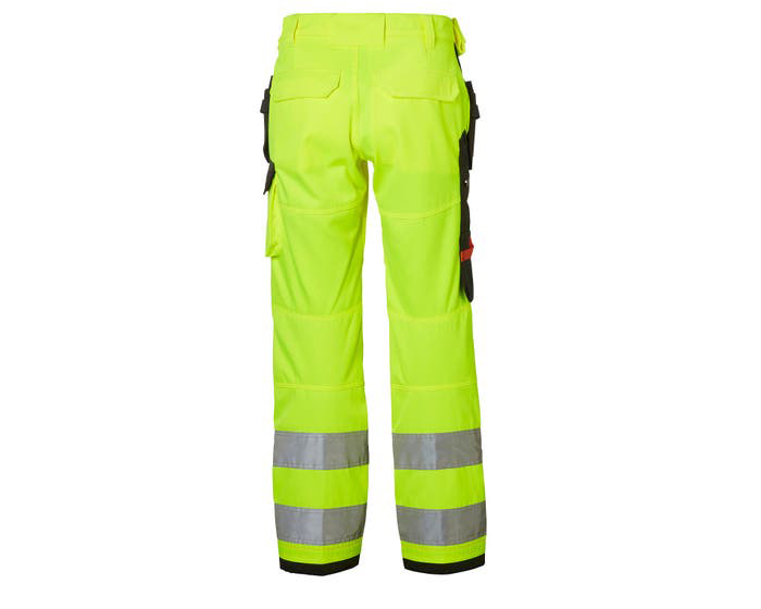 Helly Hansen Alna Black, Green, White, Yellow Hi Vis Work Trouser 39 in