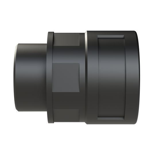 Straight, Conduit Fitting, 29mm Nominal Size, M32, Polyamide 6, Black