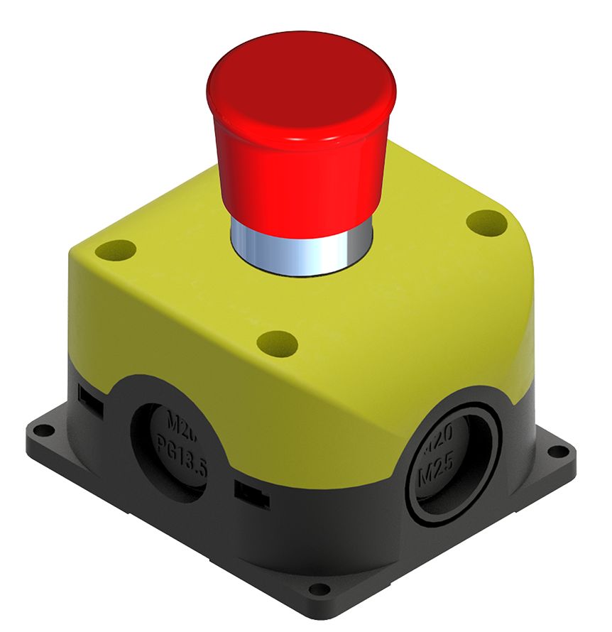 RS PRO Pull to Release Emergency Stop Push Button, Through Hole, 2 NC, IP65