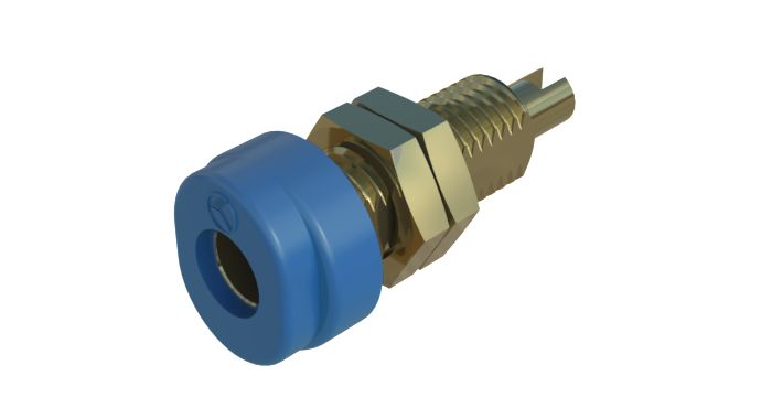 Hirschmann Test & Measurement Blue Female Banana Socket, 4 mm Connector, M6 Thread, Solder Termination, 16A, 30 V ac,