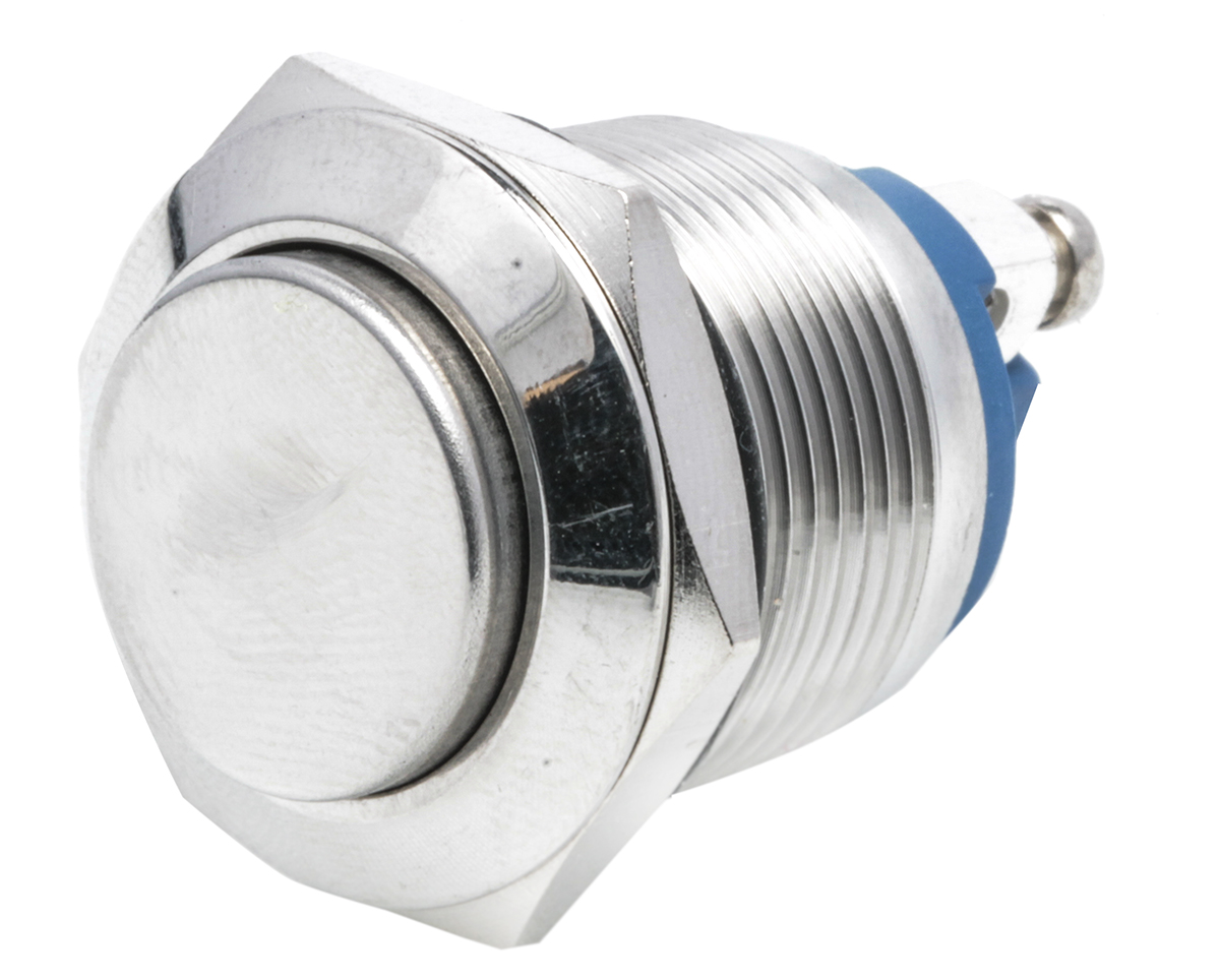 EOZ Push Button Switch, Momentary, Panel Mount, 19.2mm Cutout, SPST, 48 V dc, 250V ac, IP65