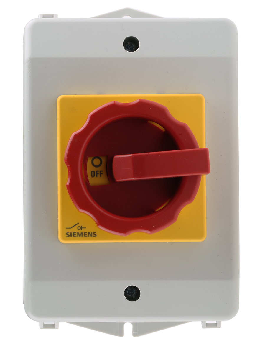 Siemens 3P Pole Isolator Switch - 25A Maximum Current, 9.5kW Power Rating, IP65