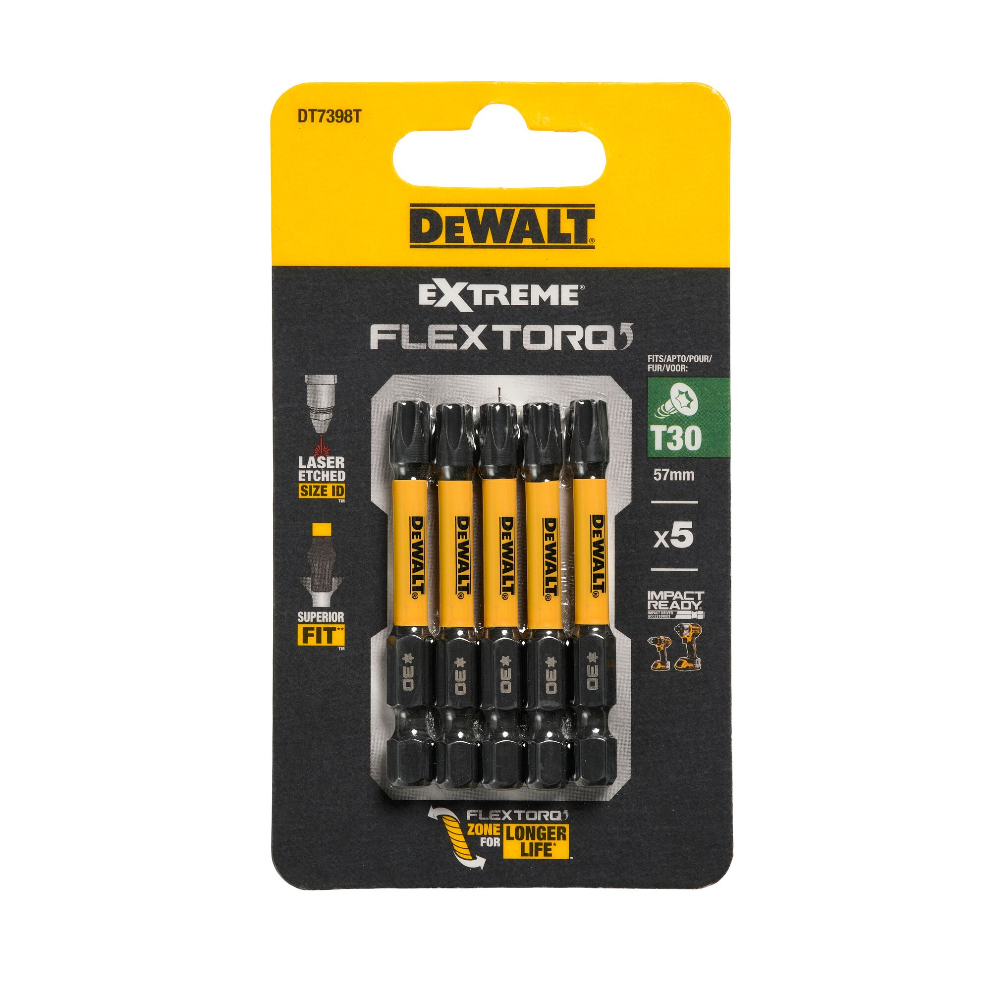 DeWALT Screwdriver Bit 5 Pieces, Torx
