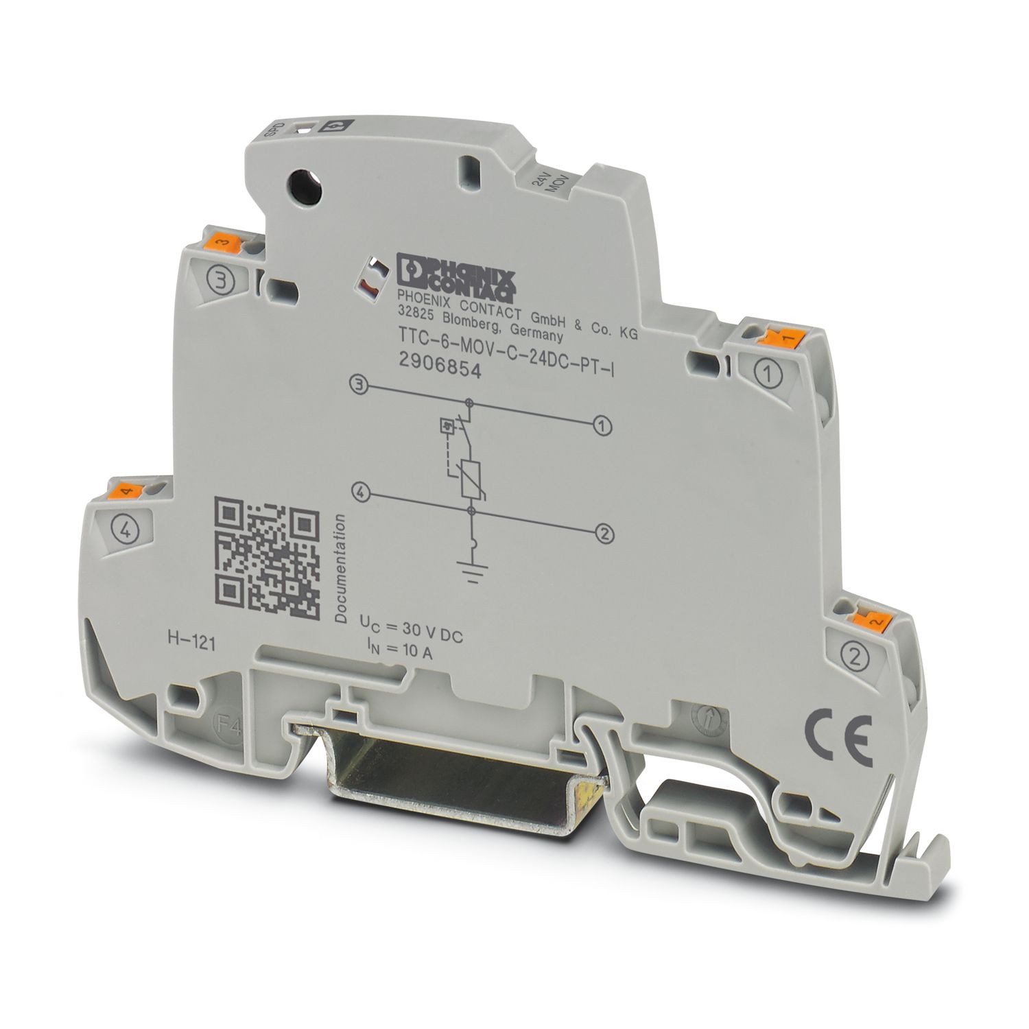Phoenix Contact, TTC-6-MOV-C-24DC-PT-I Surge Protection Device 30 V dc Maximum Voltage Rating Surge Protection Device