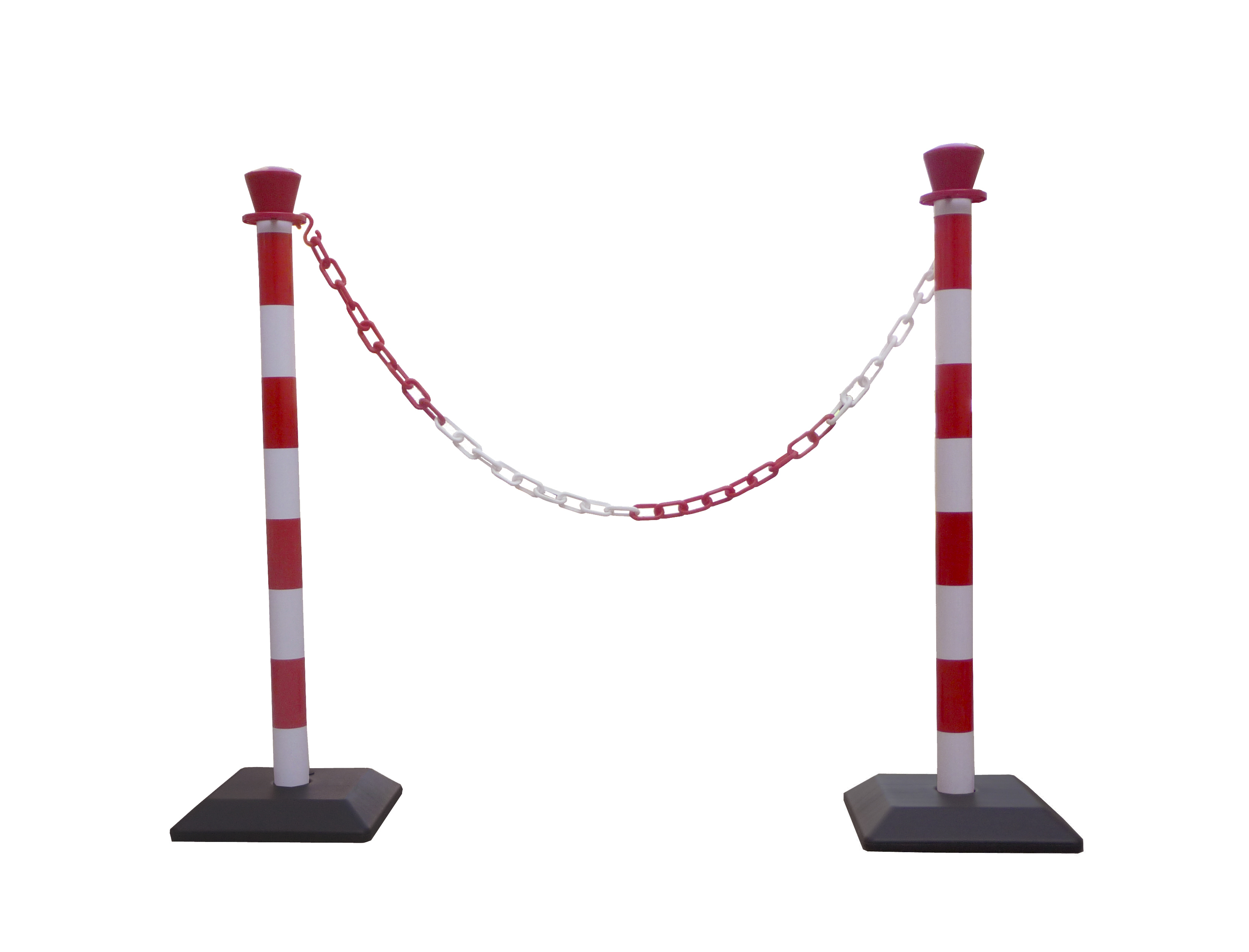 RS PRO Red & White ABS Barrier Post, 2m, Red, White Tape