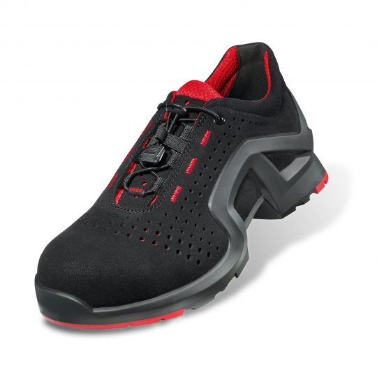 uvex 1 Unisex Black, Red Composite Toe Capped Safety Trainers, UK 13, EU 48