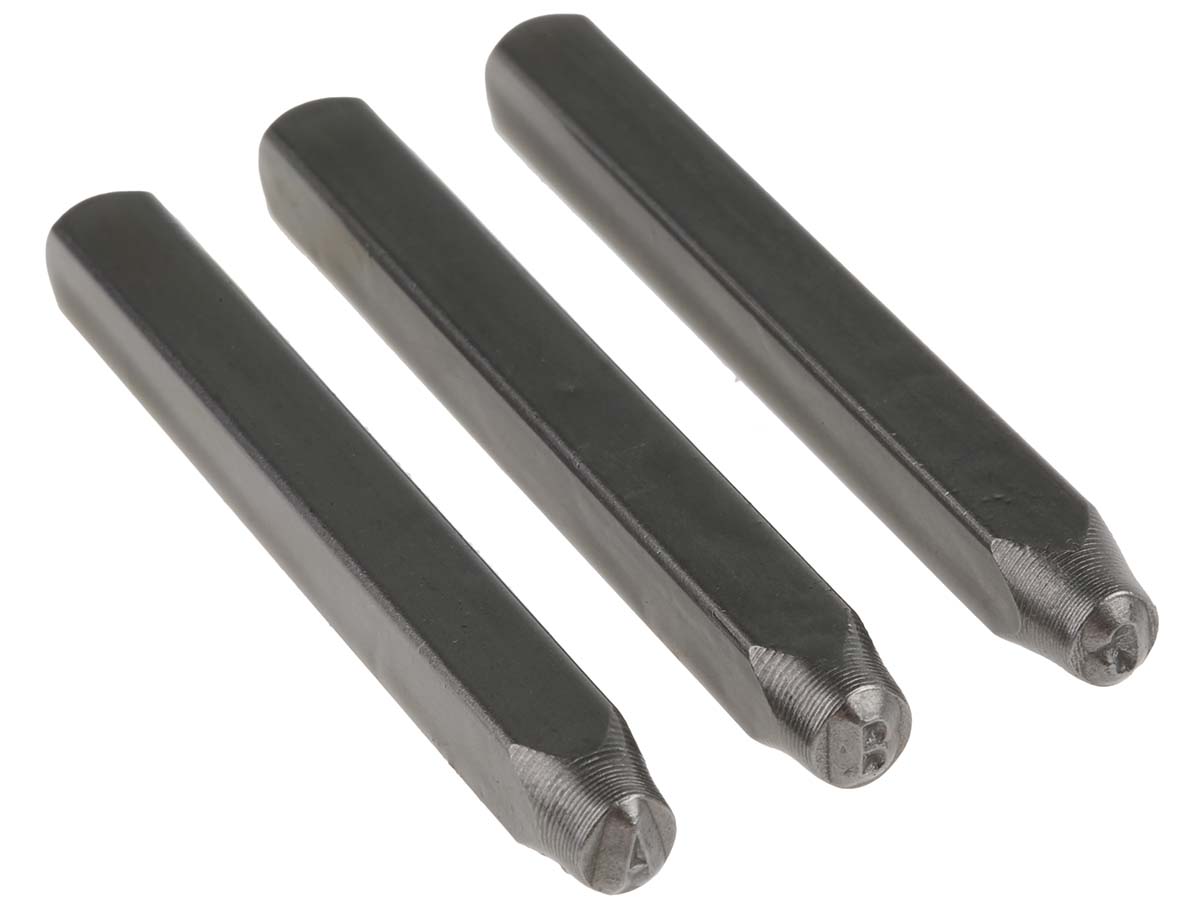 RS PRO 3mm x 27 Piece Engraving Punch Set, (Letters: A → Z, (&))