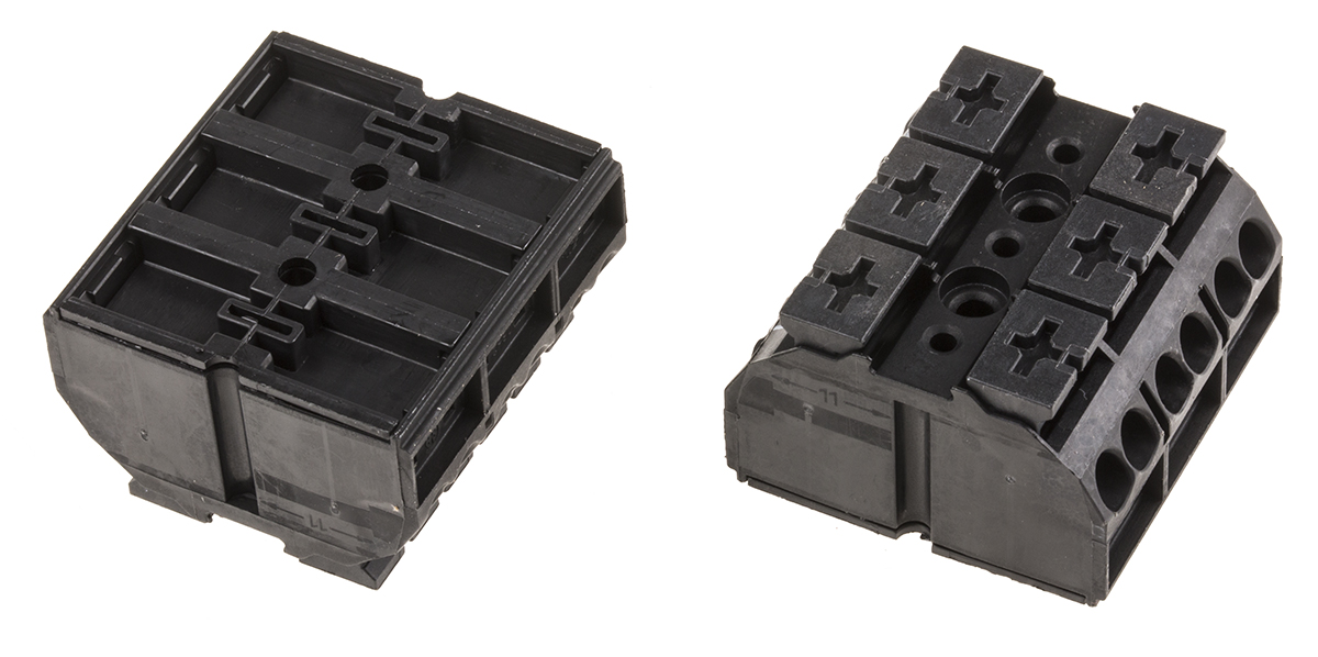 WAGO 862 Series Terminal Strip, 3-Way, 32A, 20 → 12 AWG, Wire, Push-In Cage Clamp Termination