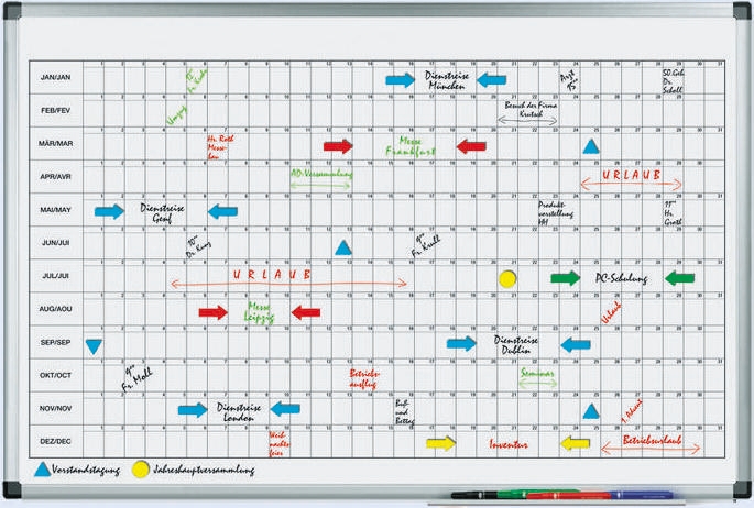 Legamaster Yearly Magnetic Wall Planner