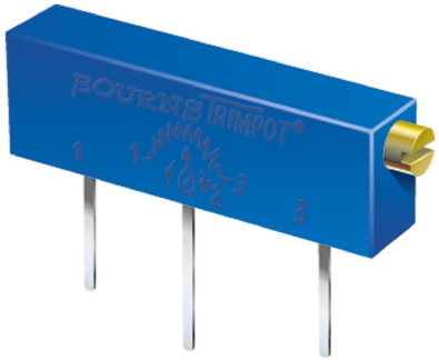 1kΩ, Through Hole Trimmer Potentiometer 1W Side Adjust Bourns, 3059