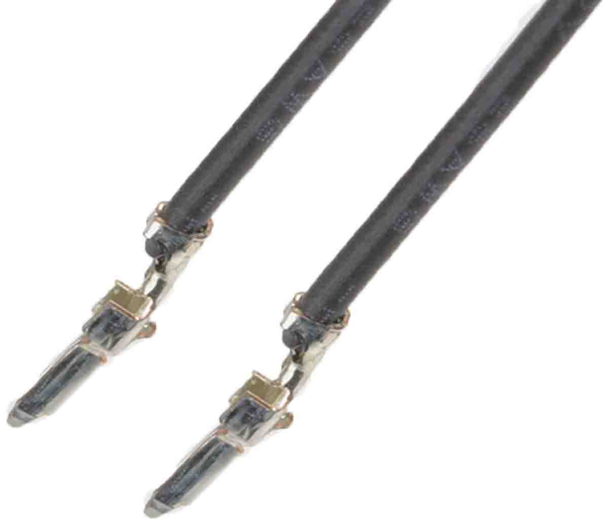 Molex Male PicoBlade to Male PicoBlade Crimped Wire, 450mm, 0.14mm², Black
