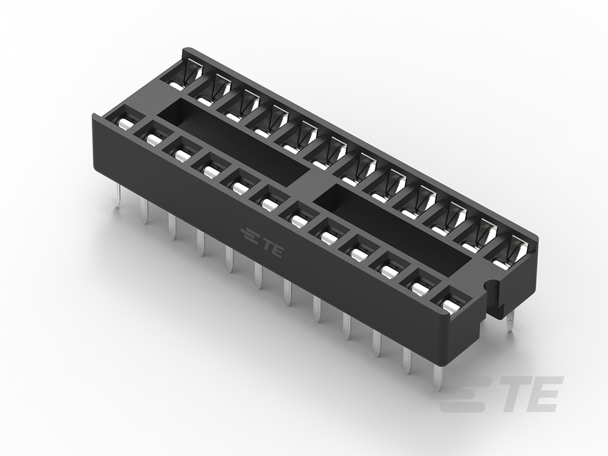 TE Connectivity 2.54mm Pitch Straight 24 Way, Through Hole Ladder IC Dip Socket, 1A