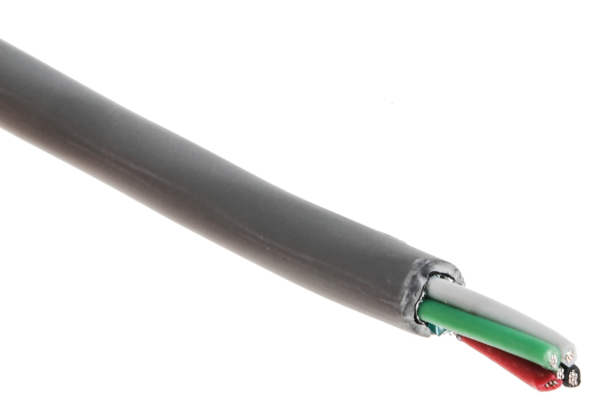 Alpha Wire Alpha Essentials LSZH Communication & Control Series Data Cable, 2 Pairs, 4 Cores, 0.35 mm², Screened, 22