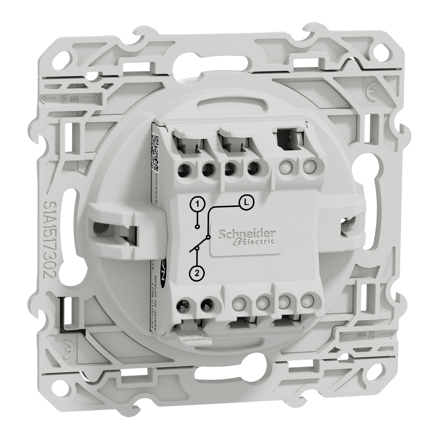 Schneider Electric 2 Way White Switch Mechanism 10A, Odace Series
