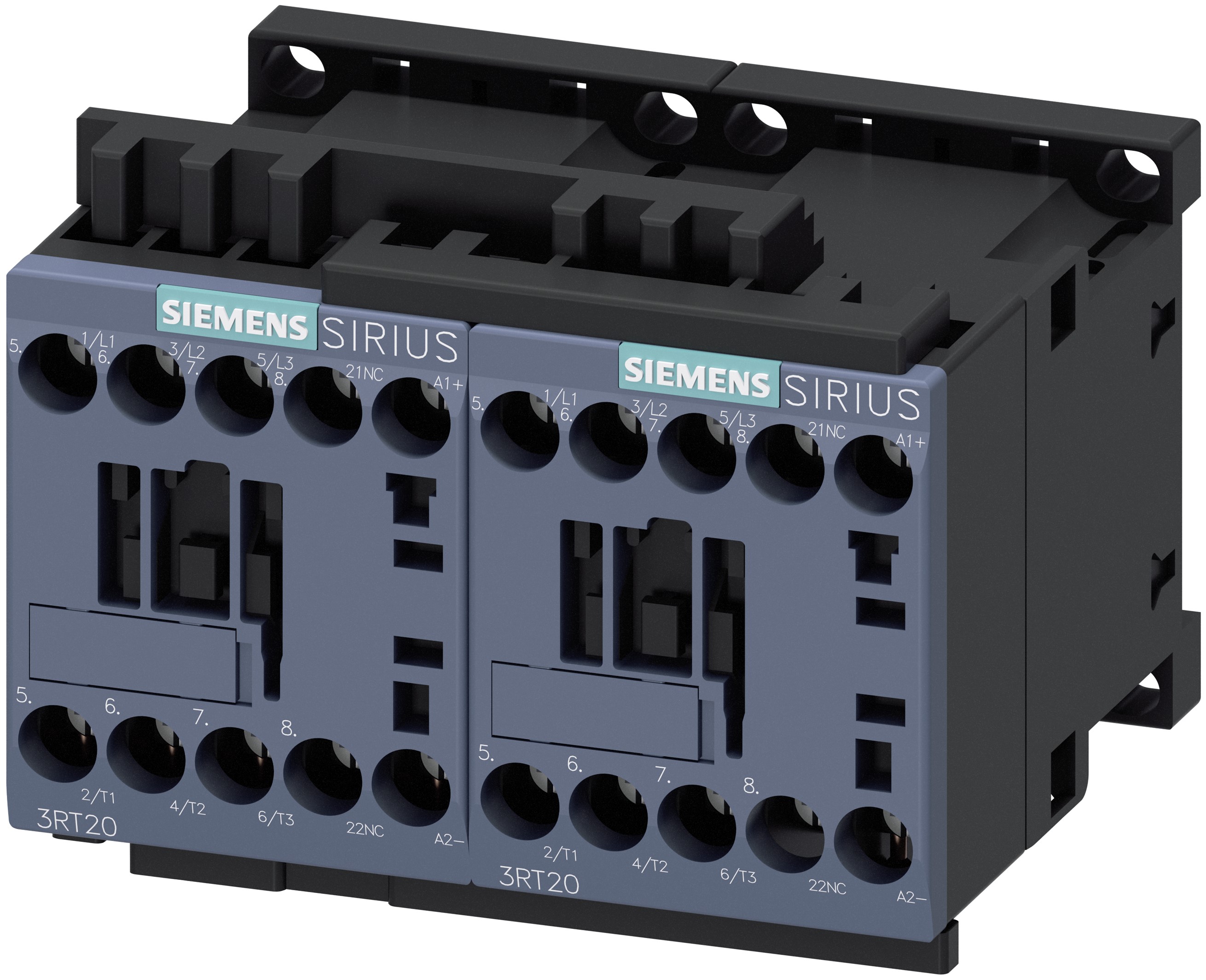Siemens 3RA Reversing Contactor, 24 V dc Coil, 3-Pole, 7 A, 3 kW 24 V, 3 NO, 400V
