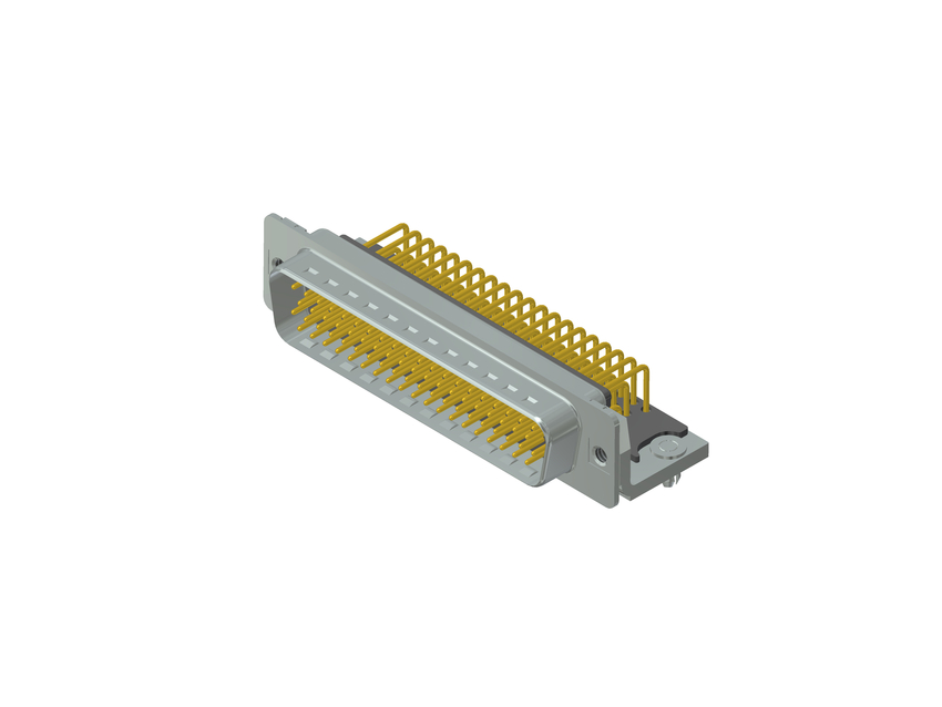 CONEC 78 Way Right Angle Through Hole D-sub Connector Plug, 2.41mm Pitch, with Threaded Insert