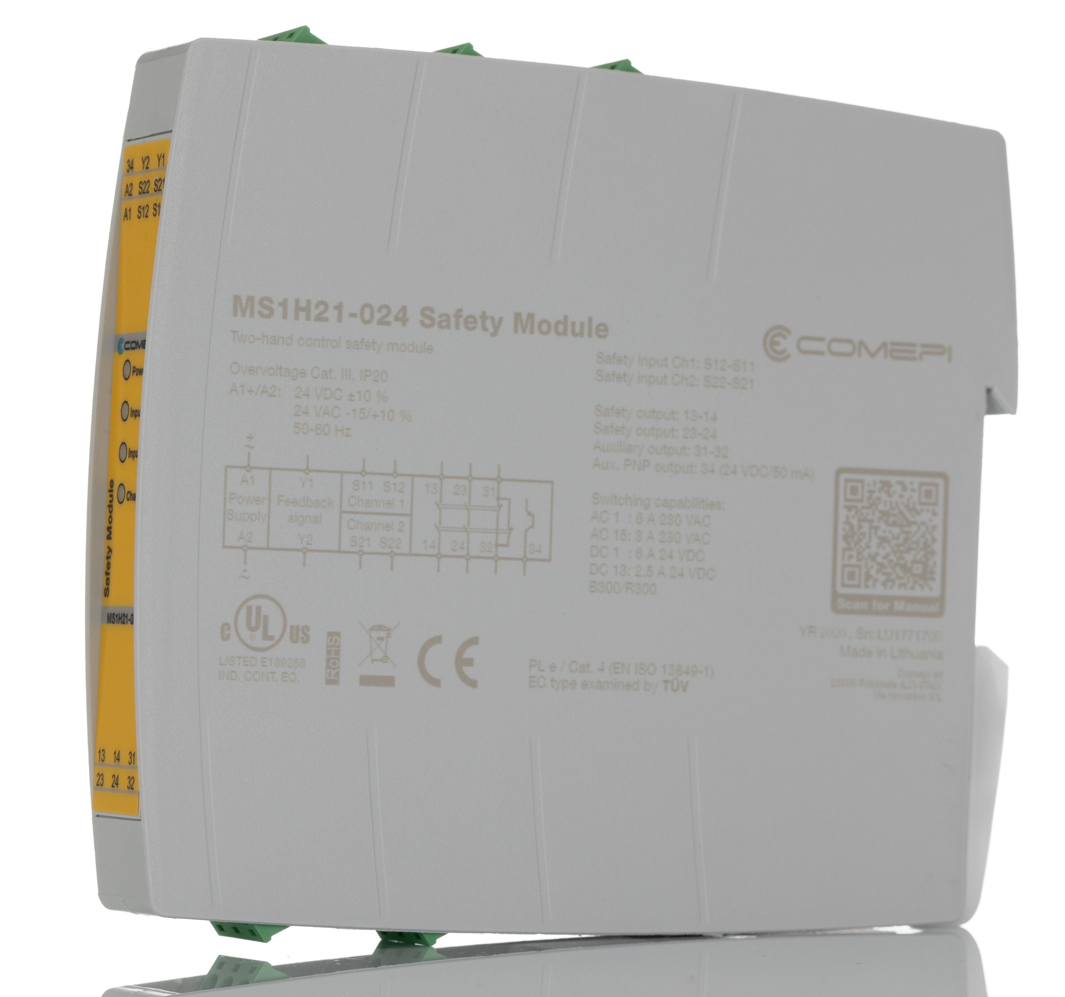 RS PRO Input/Output Module, 2 Inputs, 2 Outputs, 24 V, 2NO