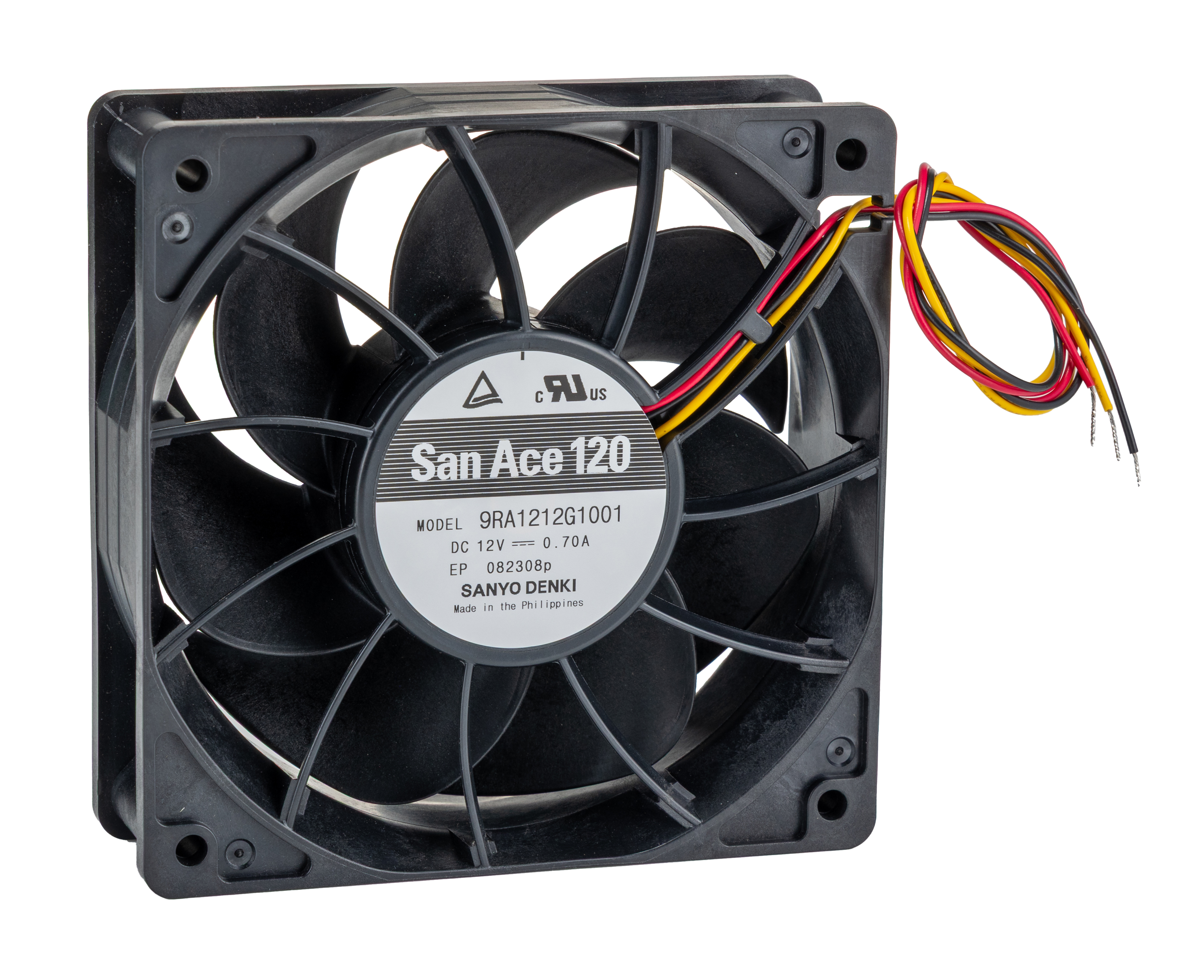 Sanyo Denki Axial Fan, 12 V dc, DC Operation, 11.5W, 700mA Max, 120 x 120 x 38mm