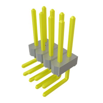 Samtec TSW Series Right Angle Through Hole PCB Header, 8 Contact(s), 2.54 mm Pitch, 2 Row, Unshrouded