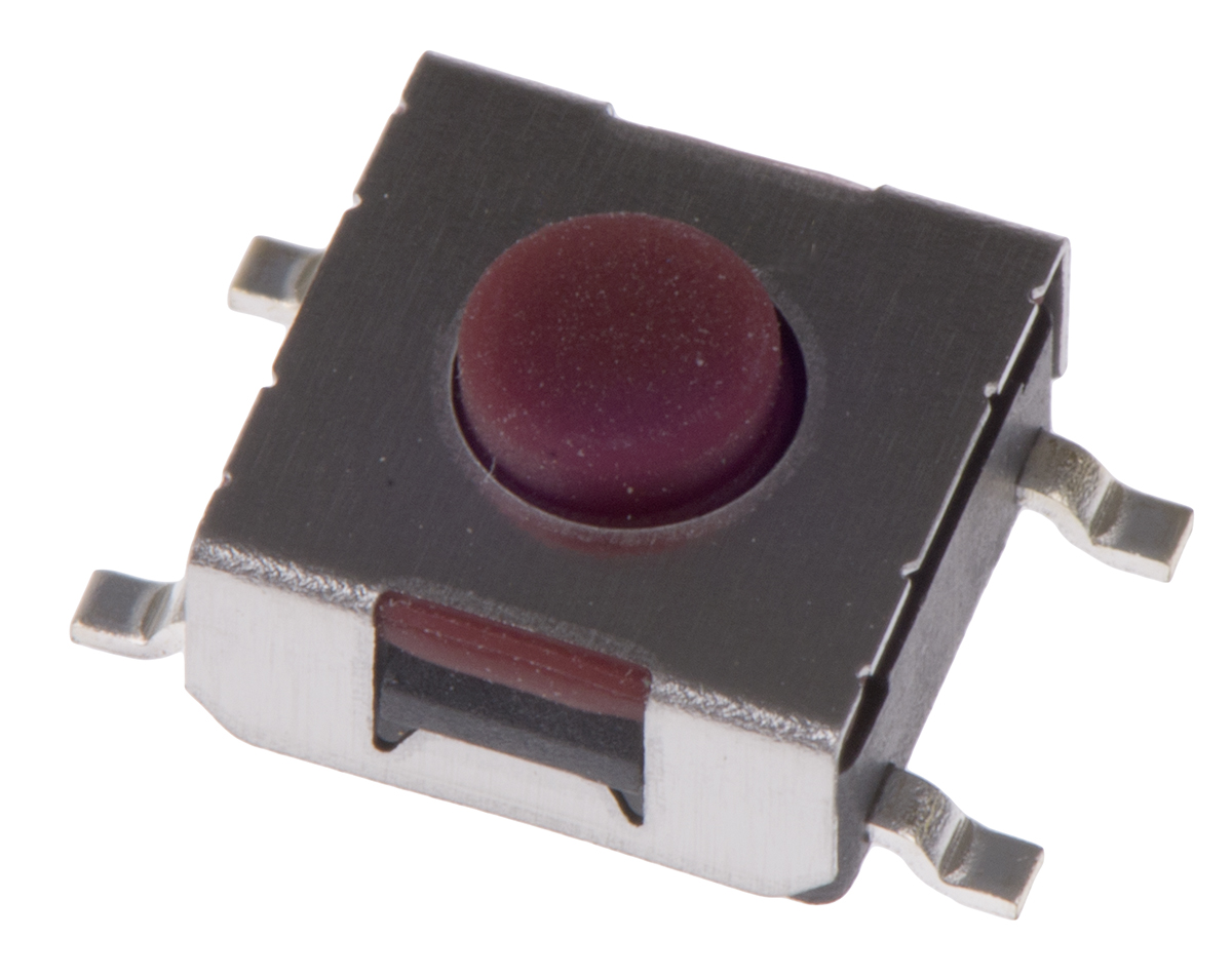 APEM Brown Button Tactile Switch 50 mA @ 12 V dc